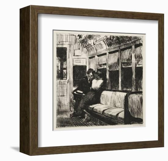 Night on the El Train, 1918-Edward Hopper-Framed Art Print