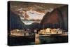 Night on the Hudson, 1864-Currier & Ives-Stretched Canvas