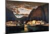 Night on the Hudson, 1864-Currier & Ives-Mounted Giclee Print