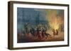 Night on the Neopolitan Sea, Detail Featuring Dancing around Fire-Pierre-Joseph Redouté-Framed Giclee Print