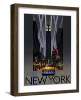 Night Out New York-Big Island Studios-Framed Art Print