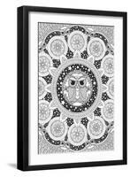 Night Owl Mandala-Hello Angel-Framed Giclee Print