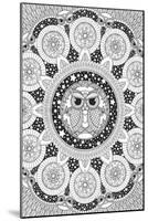 Night Owl Mandala-Hello Angel-Mounted Giclee Print