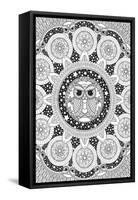 Night Owl Mandala-Hello Angel-Framed Stretched Canvas