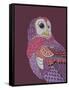 Night Owl-Drawpaint Illustration-Framed Stretched Canvas