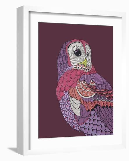 Night Owl-Drawpaint Illustration-Framed Giclee Print