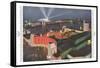 Night Panorama of Chicago World Fair-null-Framed Stretched Canvas