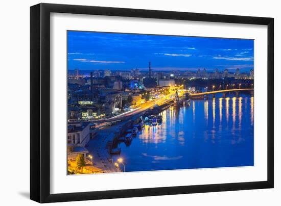 Night Panorama of Kiev-connect1-Framed Photographic Print