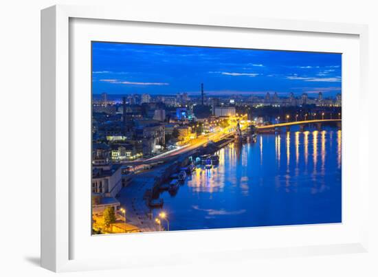 Night Panorama of Kiev-connect1-Framed Photographic Print