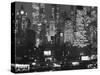 Night Panorama of New York City Buildings-Andreas Feininger-Stretched Canvas