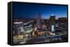 Night Panorama of Warsaw City Center-Jacek Kadaj-Framed Stretched Canvas