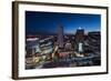 Night Panorama of Warsaw City Center-Jacek Kadaj-Framed Photographic Print