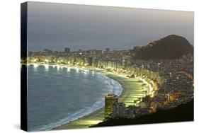 Night Panoramic View Of Rio De Janeiro-luiz rocha-Stretched Canvas