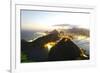 Night Panoramic View Of Rio De Janeiro-luiz rocha-Framed Photographic Print