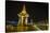 Night Photograph of the Statue of Norodom Sihanouk, Phnom Penh, Cambodia, Indochina-Michael Nolan-Stretched Canvas