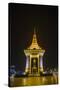 Night Photograph of the Statue of Norodom Sihanouk, Phnom Penh, Cambodia, Indochina-Michael Nolan-Stretched Canvas