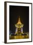 Night Photograph of the Statue of Norodom Sihanouk, Phnom Penh, Cambodia, Indochina-Michael Nolan-Framed Photographic Print