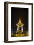 Night Photograph of the Statue of Norodom Sihanouk, Phnom Penh, Cambodia, Indochina-Michael Nolan-Framed Photographic Print