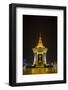 Night Photograph of the Statue of Norodom Sihanouk, Phnom Penh, Cambodia, Indochina-Michael Nolan-Framed Photographic Print