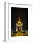 Night Photograph of the Statue of Norodom Sihanouk, Phnom Penh, Cambodia, Indochina-Michael Nolan-Framed Photographic Print