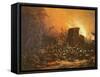 Night Pillaging Scene (Oil on Canvas)-Adam Colonia-Framed Stretched Canvas