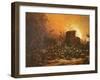 Night Pillaging Scene (Oil on Canvas)-Adam Colonia-Framed Giclee Print