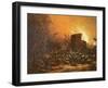 Night Pillaging Scene (Oil on Canvas)-Adam Colonia-Framed Giclee Print