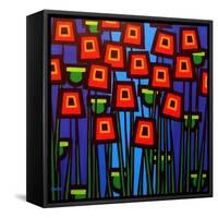 Night Poppies-John Nolan-Framed Stretched Canvas