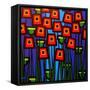 Night Poppies-John Nolan-Framed Stretched Canvas