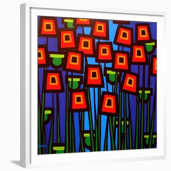 Night Poppies-John Nolan-Framed Giclee Print