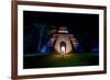 Night Portrait of Pyramid at Tikal, UNESCO World Heritage Site, Guatemala, Central America-Laura Grier-Framed Photographic Print