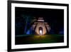 Night Portrait of Pyramid at Tikal, UNESCO World Heritage Site, Guatemala, Central America-Laura Grier-Framed Photographic Print