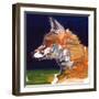 Night Profile, 2022, (mixed media on paper)-Mark Adlington-Framed Giclee Print