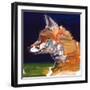 Night Profile, 2022, (mixed media on paper)-Mark Adlington-Framed Giclee Print