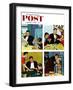 "Night Raid" Saturday Evening Post Cover, November 6, 1954-Richard Sargent-Framed Premium Giclee Print