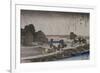 Night Rain at Azuma Shrine-Ando Hiroshige-Framed Giclee Print