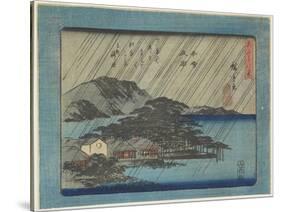 Night Rain at Karasaki-Utagawa Hiroshige-Stretched Canvas