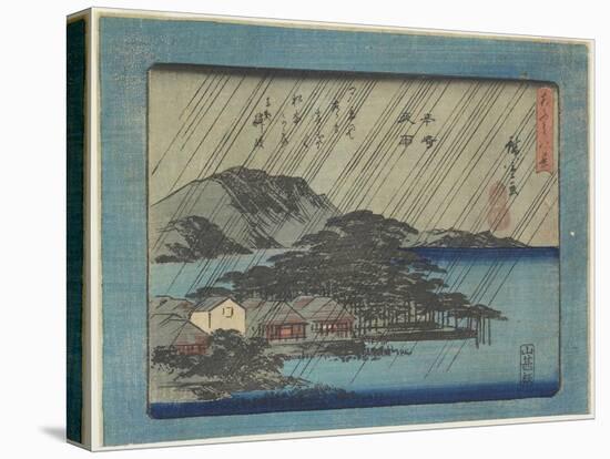 Night Rain at Karasaki-Utagawa Hiroshige-Stretched Canvas