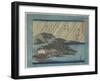 Night Rain at Karasaki-Utagawa Hiroshige-Framed Giclee Print