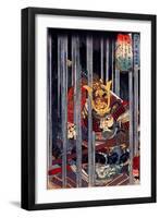 Night Rain at Narumi-Kuniyoshi Utagawa-Framed Giclee Print