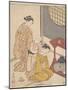 Night Rain at the Double-Shelf Stand, c.1766-Suzuki Harunobu-Mounted Giclee Print