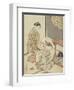 Night Rain of the Tea Stand , from the series Eight Views of the Parlor , c.1766-Suzuki Harunobu-Framed Giclee Print