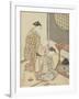 Night Rain of the Tea Stand , from the series Eight Views of the Parlor , c.1766-Suzuki Harunobu-Framed Giclee Print