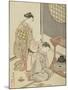 Night Rain of the Tea Stand , from the series Eight Views of the Parlor , c.1766-Suzuki Harunobu-Mounted Giclee Print