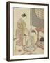 Night Rain of the Tea Stand , from the series Eight Views of the Parlor , c.1766-Suzuki Harunobu-Framed Giclee Print