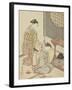 Night Rain of the Tea Stand , from the series Eight Views of the Parlor , c.1766-Suzuki Harunobu-Framed Giclee Print