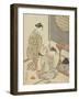 Night Rain of the Tea Stand , from the series Eight Views of the Parlor , c.1766-Suzuki Harunobu-Framed Giclee Print