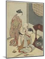 Night Rain on the Tea Stand, after 1766-Suzuki Harunobu-Mounted Giclee Print