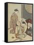 Night Rain on the Tea Stand, after 1766-Suzuki Harunobu-Framed Stretched Canvas
