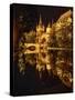 Night Reflections, Vajdahunyad Castle, Budapest-George Oze-Stretched Canvas